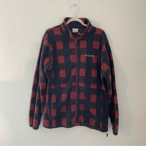 Columbia Other - Columbia Mens Fleece Zip Up Jacket Buffalo Plaid Large